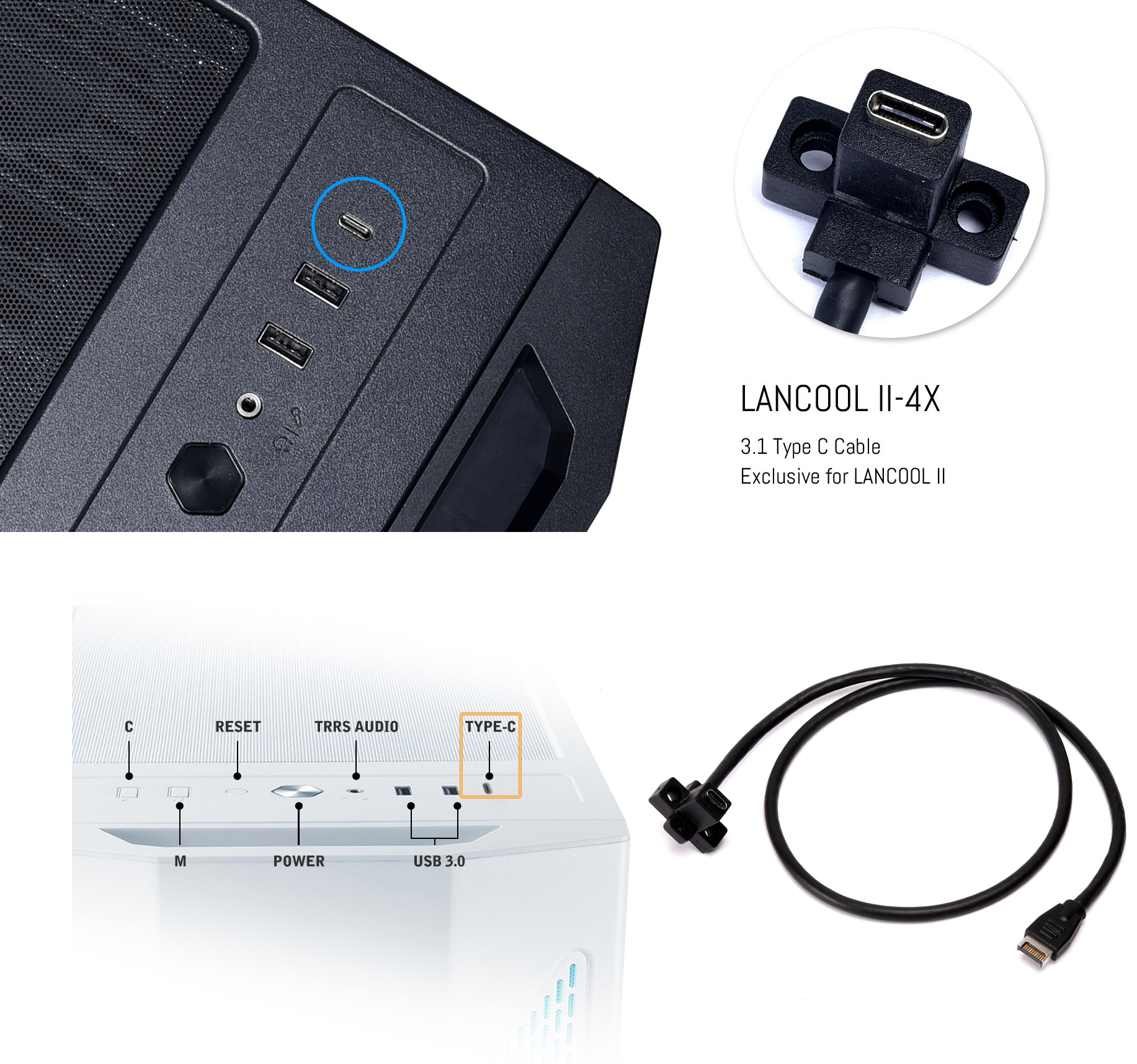 Lian-Li CB LANCOOL II-4X USB 3.1 Type C CB | Canada Computers & Electronics